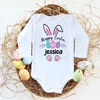 Personalised Easter Baby Bodysuit Custom Name Infant Outfits Clothes Boy Girl Holiday Party Jumpsuit Cute Bunny Newborn Romper 4