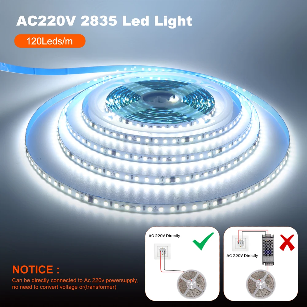 Flexible LED Light Strip with Adhesive Tape - IP55, No Power Required, Enhanced Home Lighting