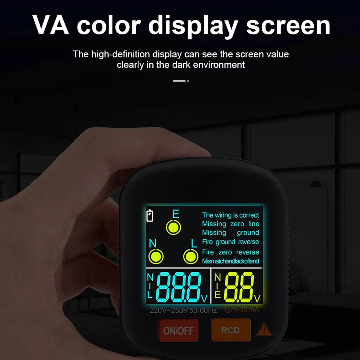 YOURTEST Socket Tester Voltage Test Digital Outlet Socket Detecter EU/UK/US Smart Voltage Detector Multi-function Electroscope 3
