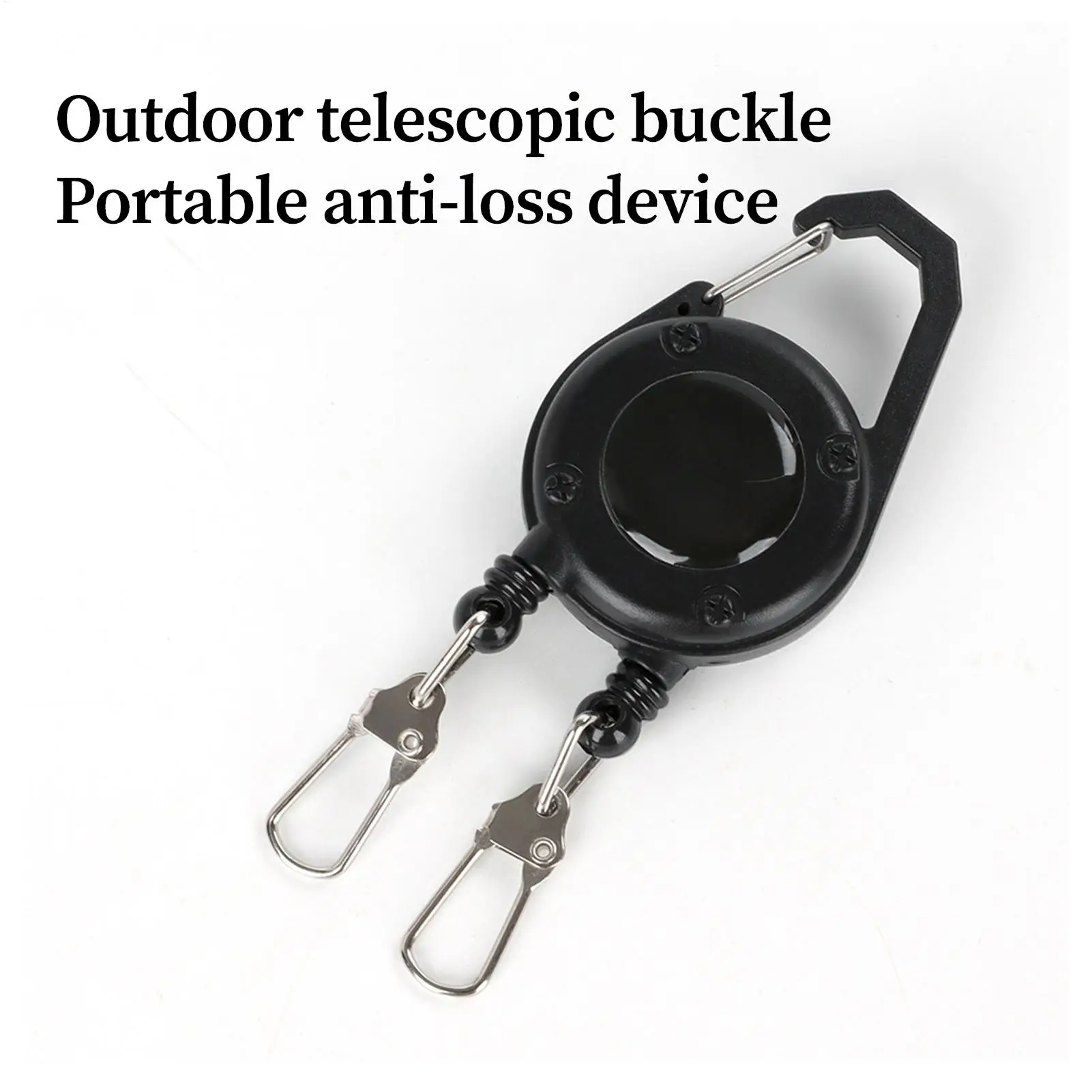 Retractable Double-Headed Belt Clip Lanyard with Steel Cord