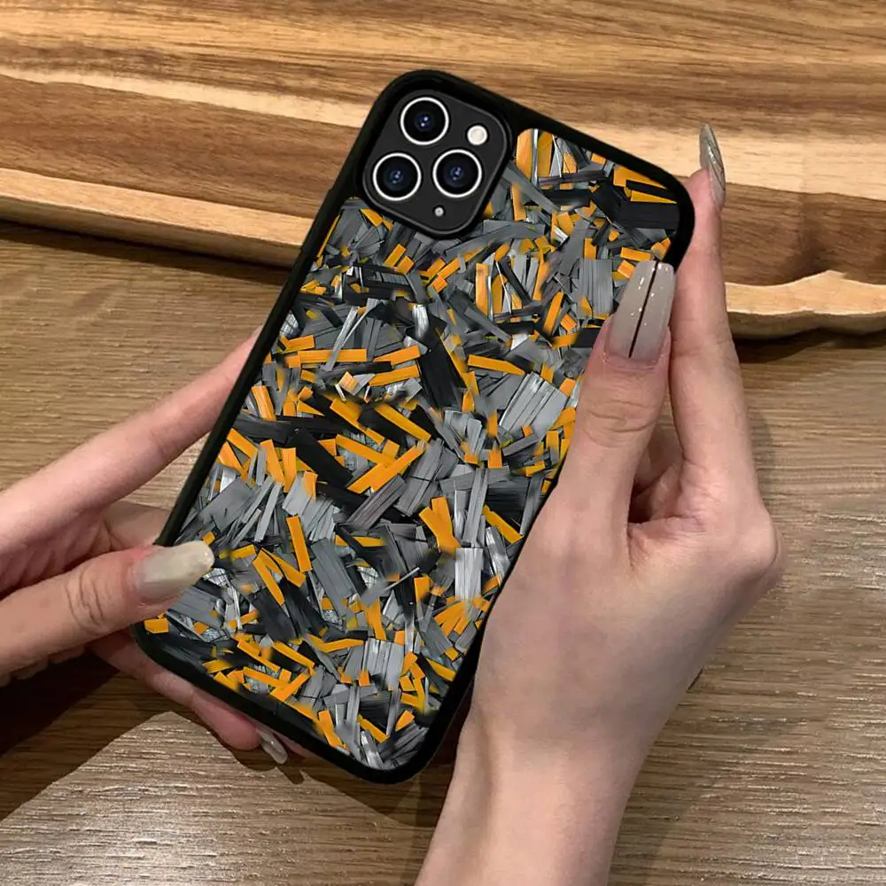 Luxurious Forged Carbon Fiber Phone Case with Silicone and PC+TPU Blend