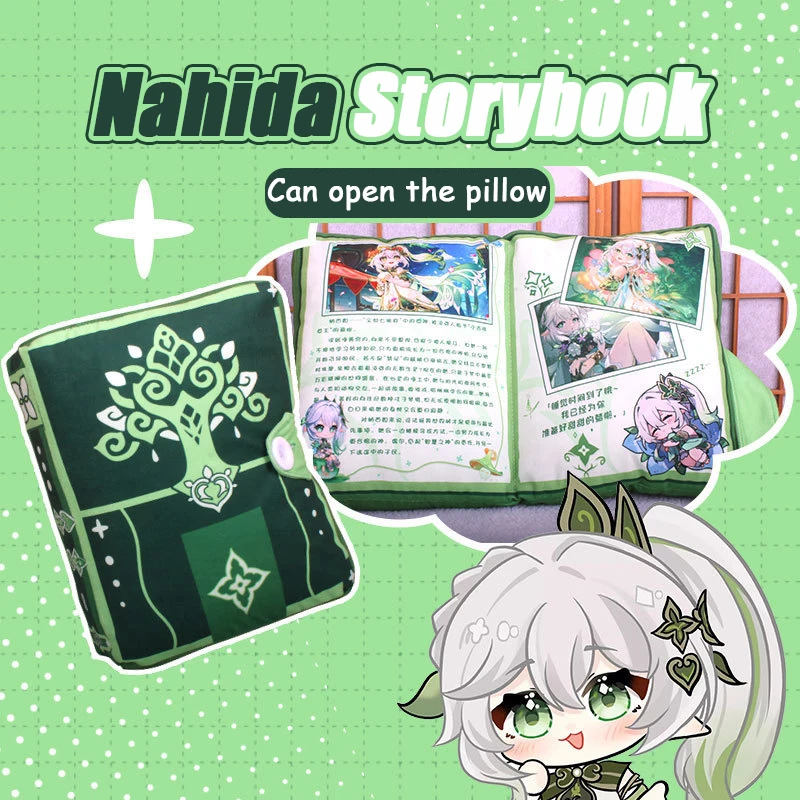 

Genshin Impact Малый лорд кусанали нахида аниме игровой периферический мультфильм Kawaii история книга Диван Подушка мягкая плюшевая игрушка