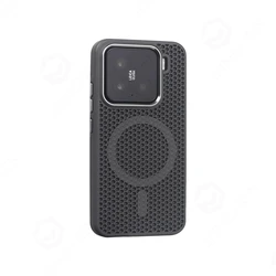 Solid Color Honeycomb Grid Mesh Cooling Non-Slip Silicone Armor Case for Redmi K70 Ultra (Titanium KJSR CC)
