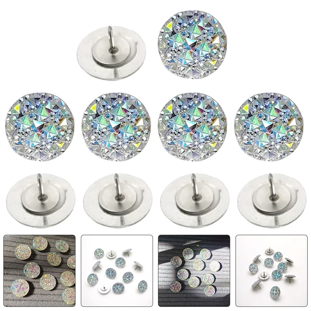 

10 Pcs Convenient Thumbtacks Compact Pushpins Work Desk Decor Small Office Replaceable Delicate Map Supplies