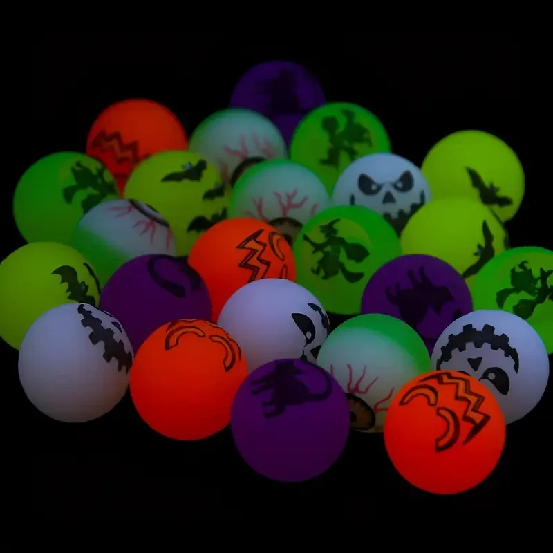 20/40Pcs Halloween Glow in The Dark Bouncy Balls with Pumpkin Gift Box Halloween Party Kids Trick or Treat Favors Goodie Fillers