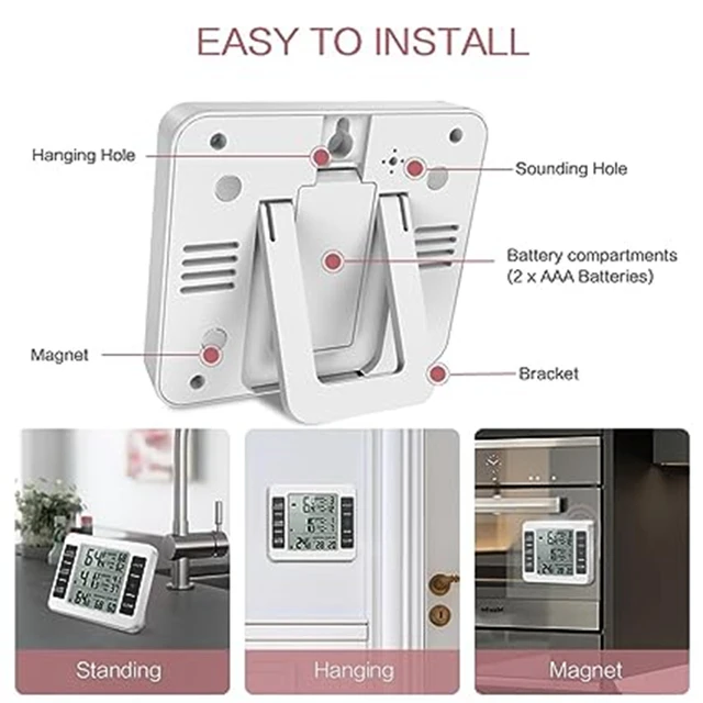 A wireless remote thermometer for gas refrigerators freezers monitors the  inside temperatures