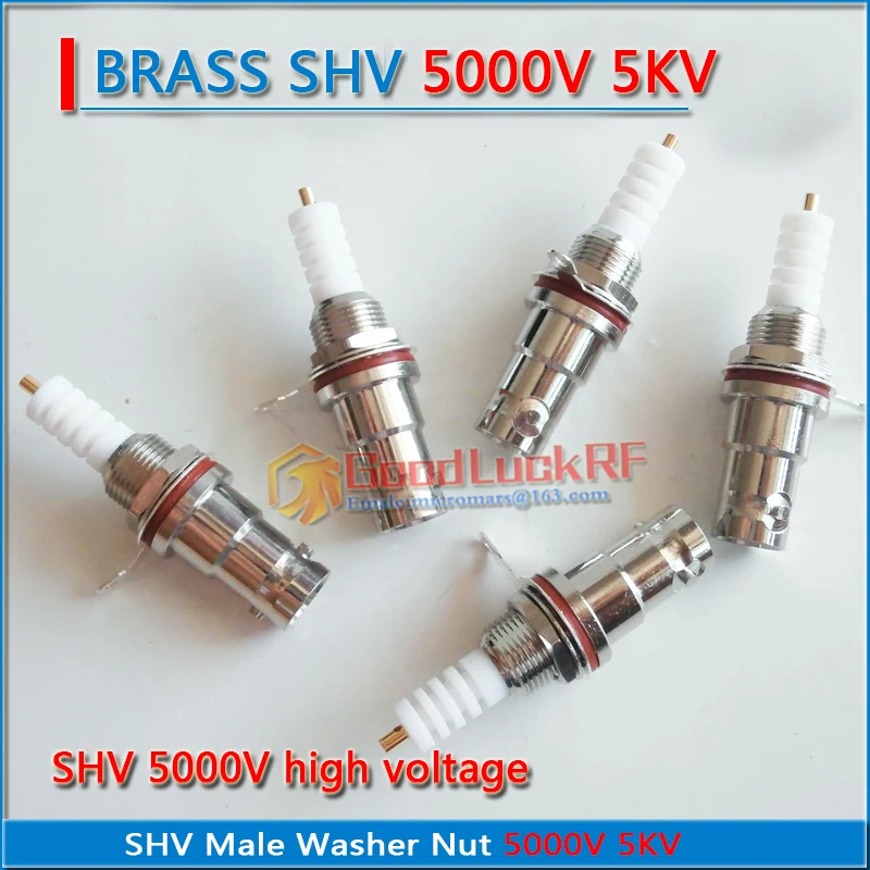 Connettore RF BNC Dritto Eightwood SHV Alta Tensione, Femmina, Saldatura, Passa-cavo