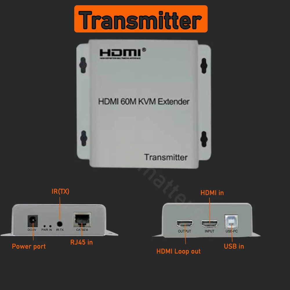 USB HDMI KVM ͽٴ ø, 콺 Ű PC ƮϿ HDMI , cat5e/6 1080P, 4K HDMI