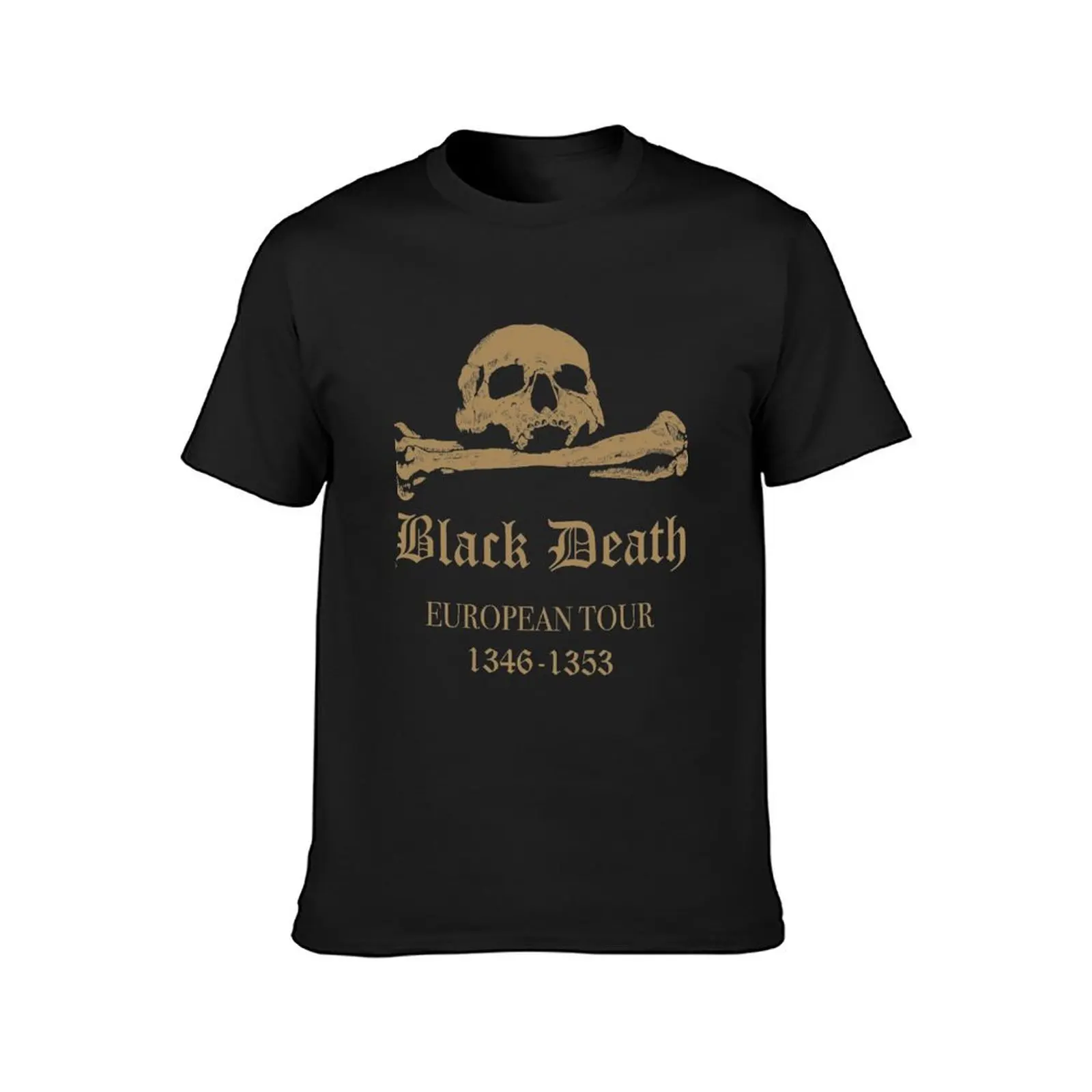 European Tour Custom Design Black T-Shirt - Men's Plus Size Slim Fit