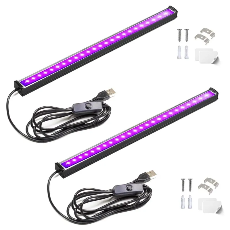 5V UV Black Light UV T5 Tube 6W Ultraviolet Lamp Bulb 395nm UVA Nail Dry Lamp Money Detector Decor Blacklight