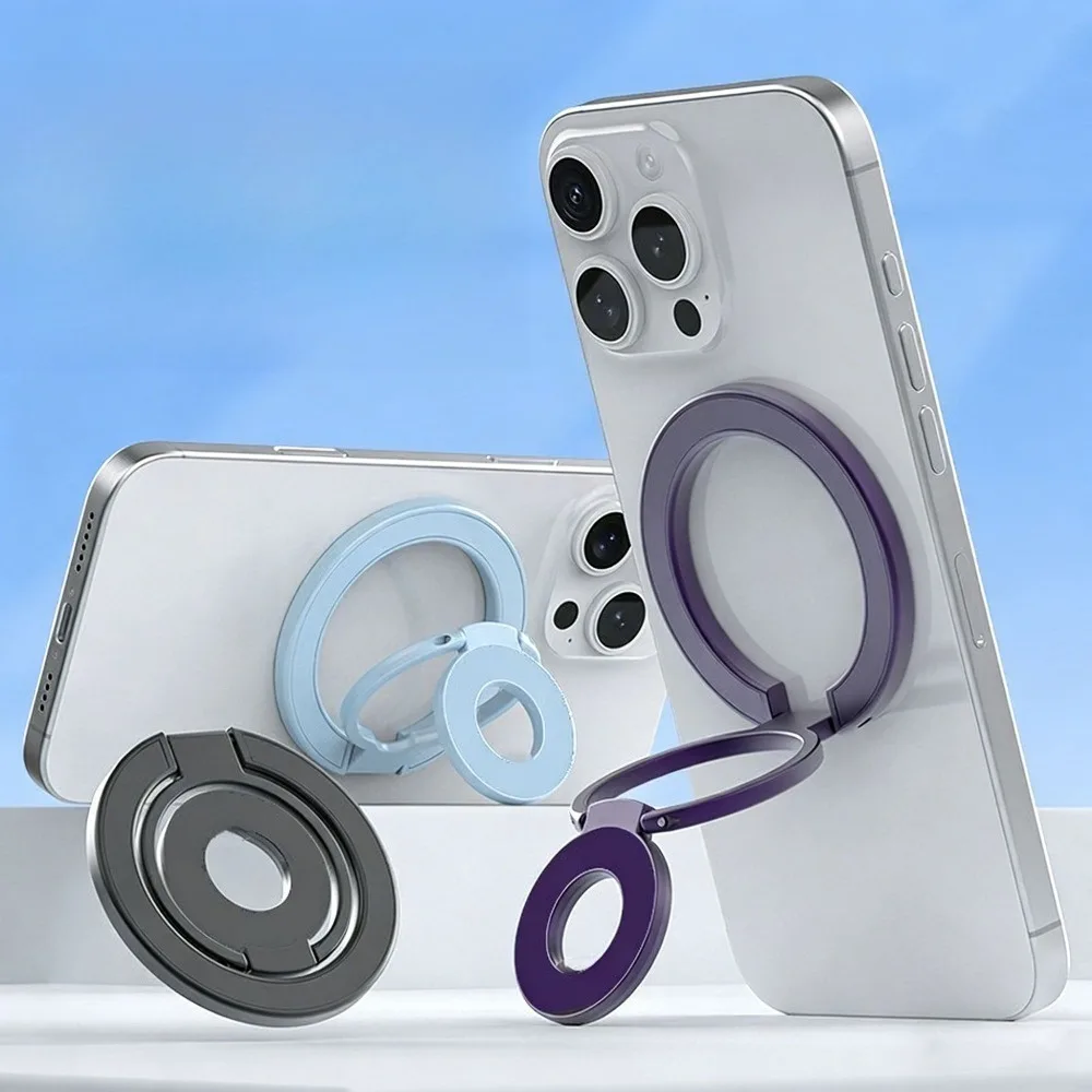 Magnetic Portable Phone Ring Holder and Removable Kickstand Grip