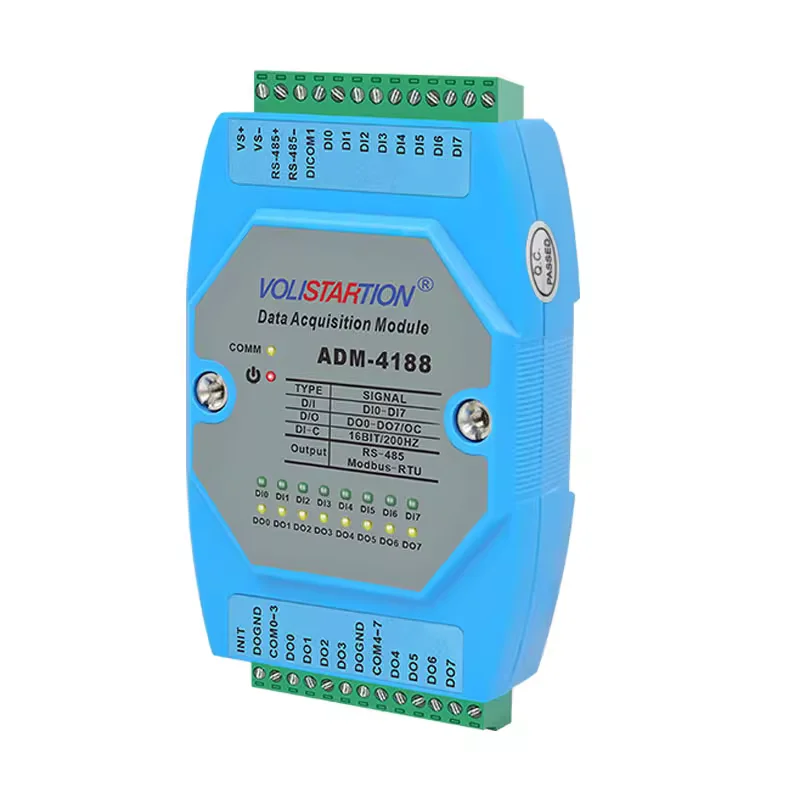 

8-way switch input 8-way switch output 8DI/DO acquisition module 485 modbus