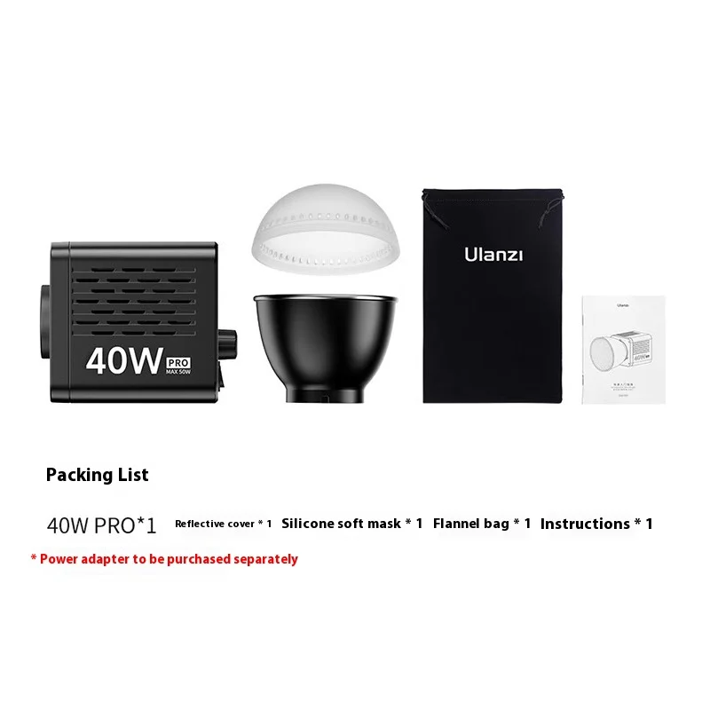 Ulanzi L023 40W Pro Video Light Custom Bi-Color Mini Bowens Mount COB Light with 2500-6500K 3400mAh for Photography Livestream 6