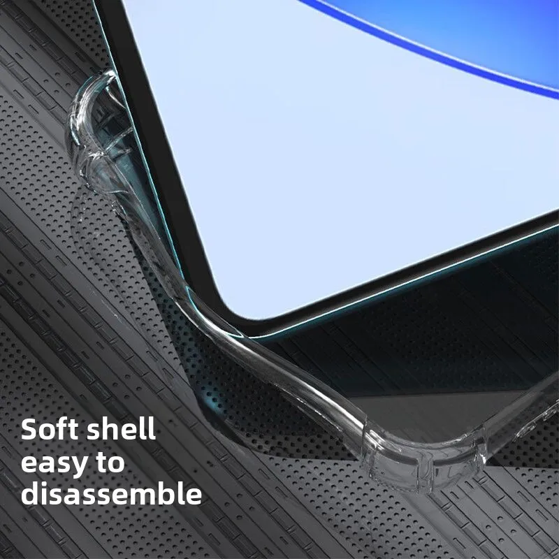 Enhanced Product Title:  
Simple Transparent Air Cushion TPU Drop-proof Phone Case