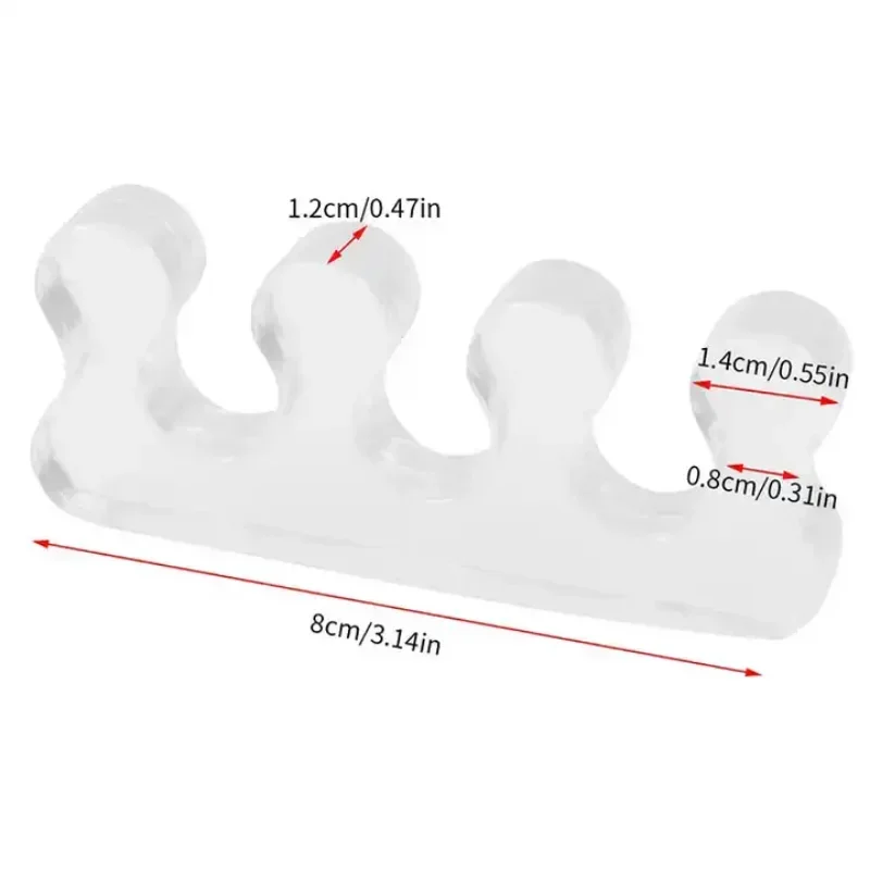 Nail Art Tools 2PCS Soft Silicone Manicure Pedicure Nails Finger Separator Flexible Finger Toe Spacer Separation Straighteners Tool