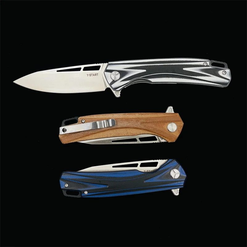 Y-START Flipper Folding Knife Ball Bearing Washer VG10 Blade G10 Handle 3 Colors Outdoor Camping Hunting Daily EDC Tools LK5021N 6