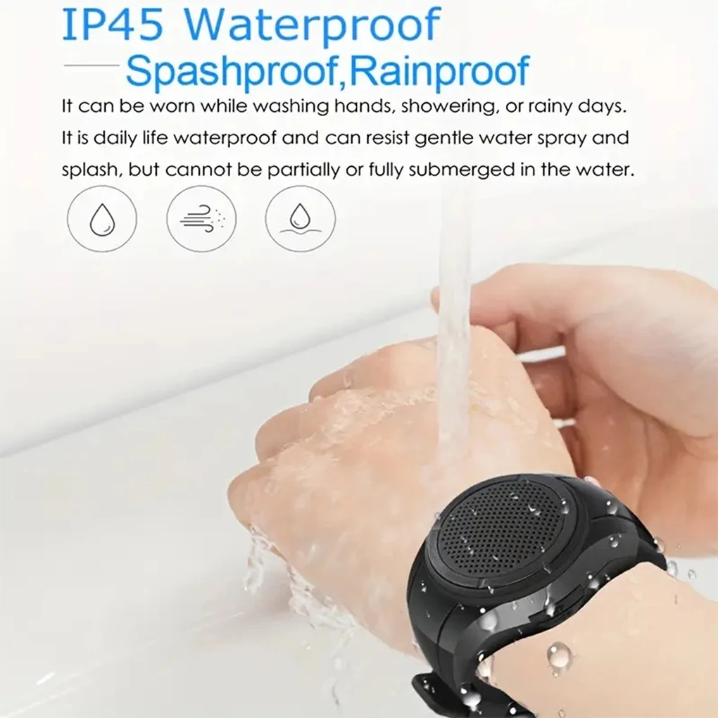 New USB Rechargeable Bicycle Audio Portable Wrist Watch Speaker Cool Lighting Bluetooth-compatible Sports Music FM Radio