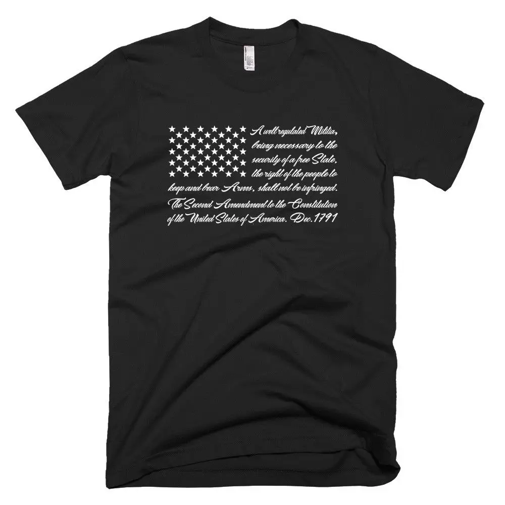 

Second 2nd Amendment American flag, Patriotic Gun Right- Men's T-SHIRTS 064