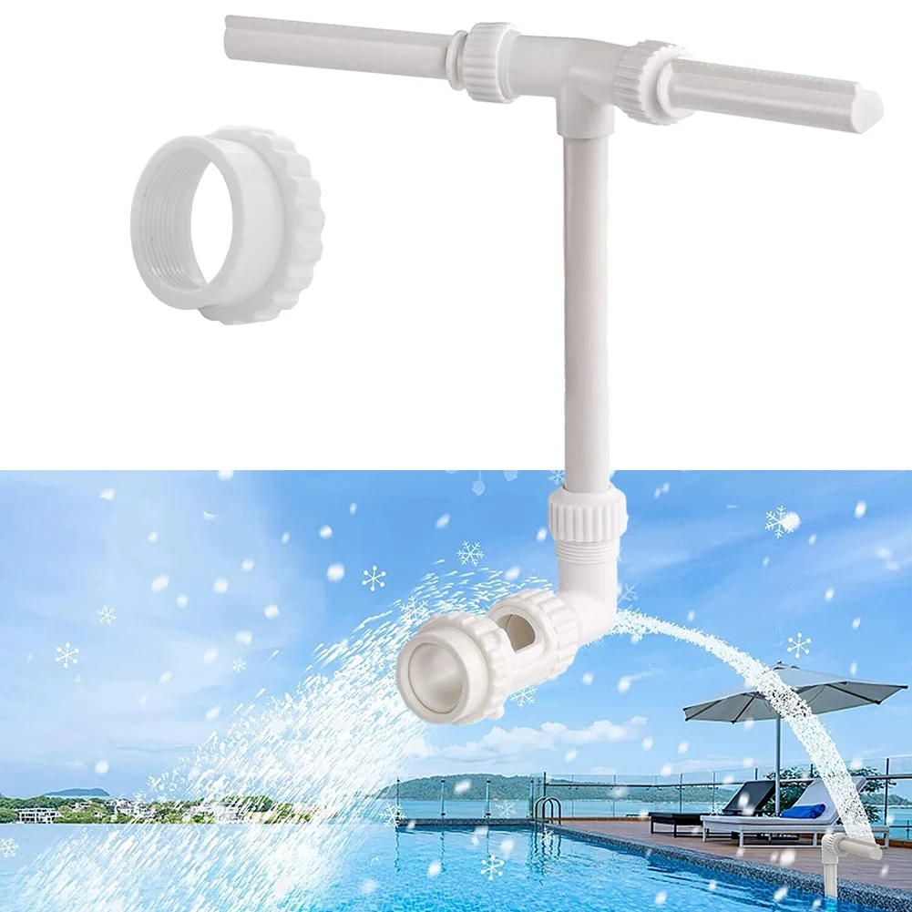 

Pool Fountain - Dual Spray Water Fountains For Above Ground/Inground Simming Pools Hose Pipe Adapter Spray Sprinkler Fountain