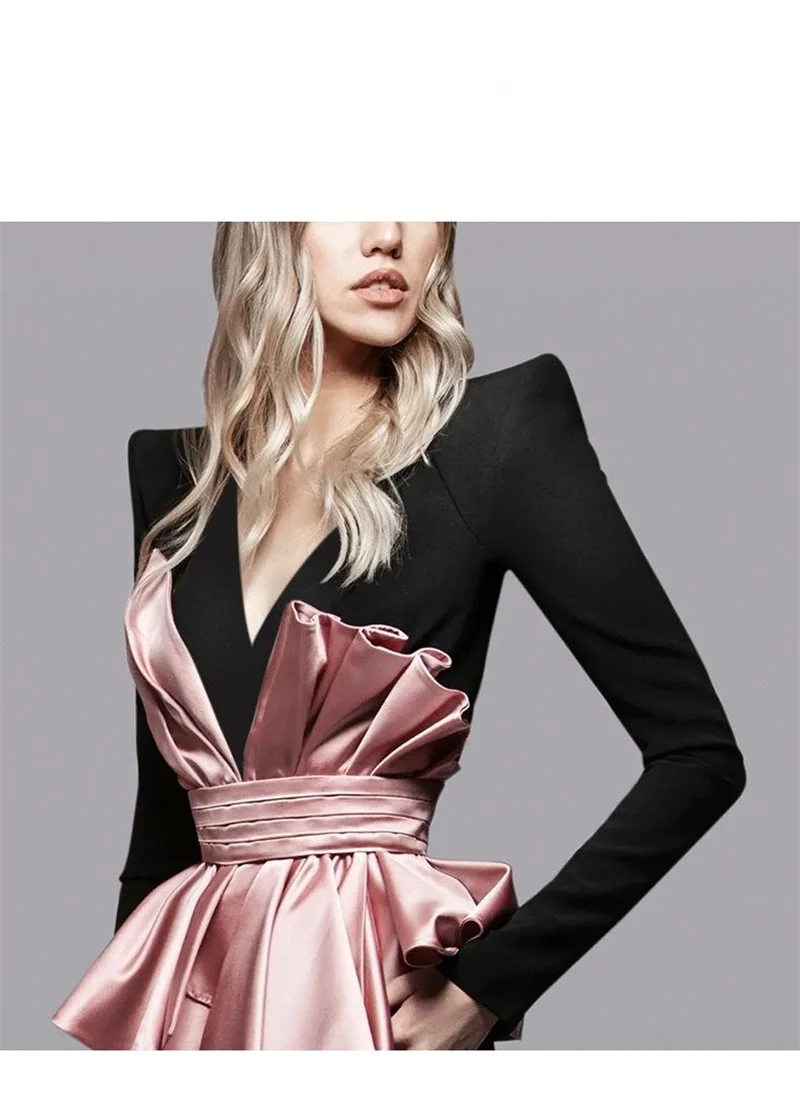 Haute Couture Women Suits Set With Belt Designer Women Suits Formal Blazer Pant Made Party Prom Dinner Evening Dress women suit set