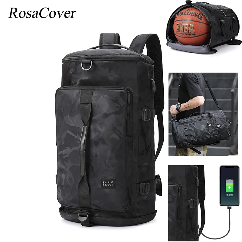 Camo Gym Backpack Waterproof Basketball Bag Men Women Athletic