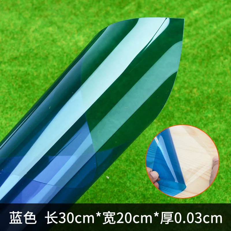 Miniatures Building Sand Table Material, Red, Blue, Green PVC Transparent Sheet Frosted Sheet DIY Color Plastic Sheet 3