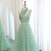قال شارون-فساتين سهرة فاخرة مطرزة بالخرز للنساء ، دبي ، أرجواني ، أنيقة ، طويلة ، عربية ، حفلة موسيقية ، فساتين رسمية ، حفل زفاف ، SS329 ، 1
