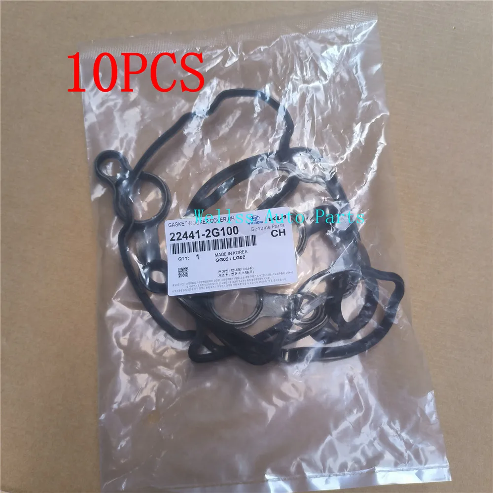 10PCS 224412G100 Valve Cover Gasket 22441-2G100 for Hyundai IX35 Sonata KIA Sorento Sportage