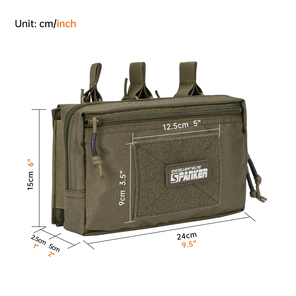 Tactical Molle Triple Magazine Pouches with Accessories Bag Open-Top Magazine Pouch Paintball Game Accessories Bags 2