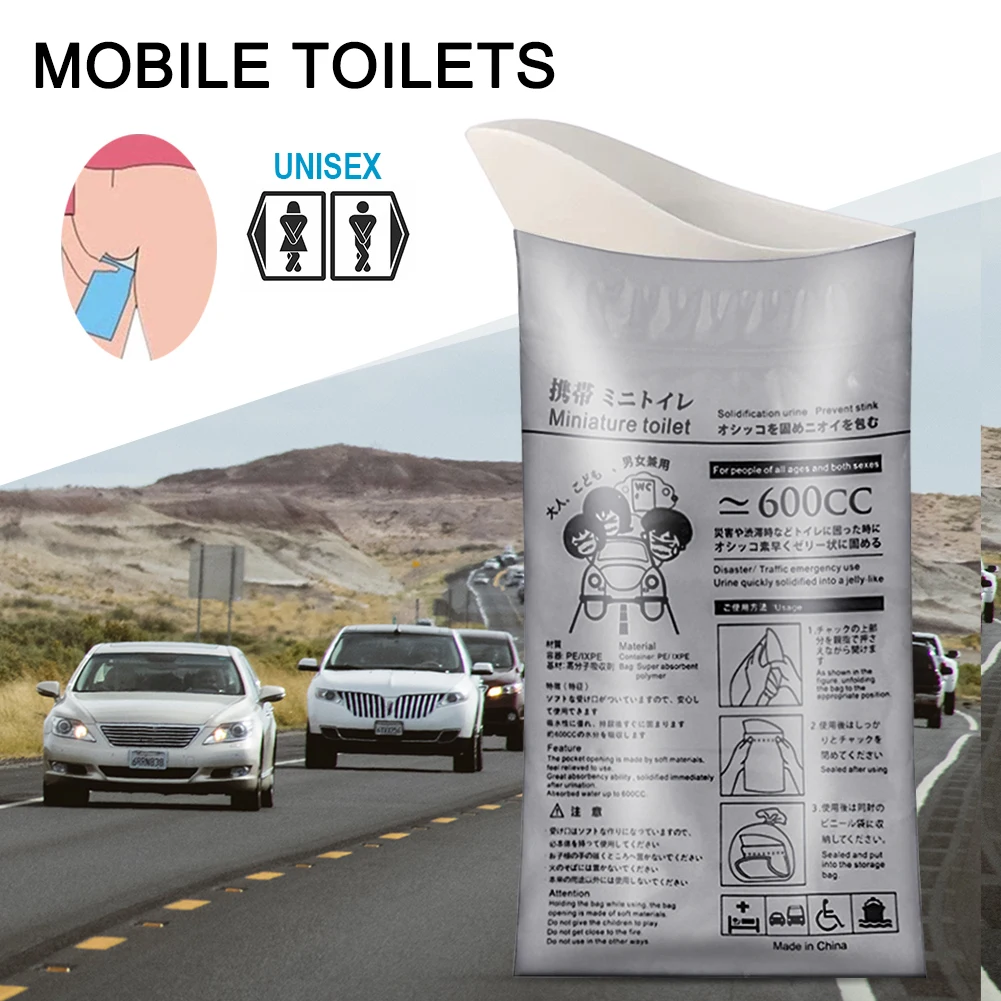 8/4Pcs Car Emergency Urinal Bag 600ml Easy Take Piss Bags Travel Mini Mobile Toilet for Baby Women Men Children Vomit Bag