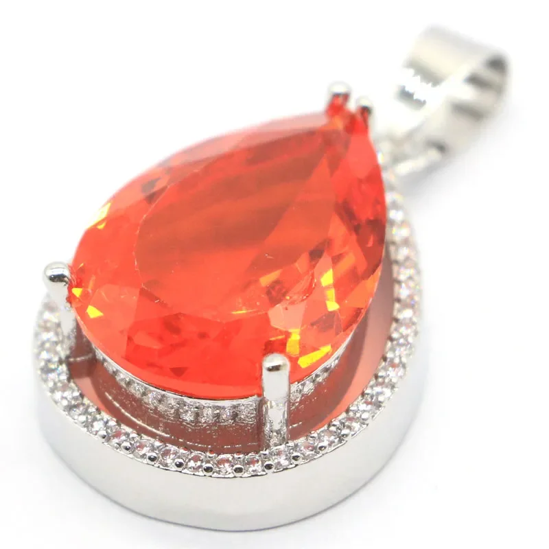 7g Real Customized 925 Solid Sterling Silver  PENDANT Drop Shape Zultanite Orange Spessartine Peridot London Blue Aquamarine CZ