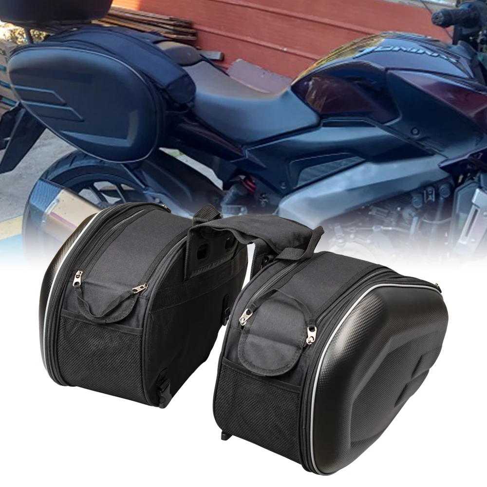 High Quality 36L-58L Waterproof Motor Tail Luggage Suitcase Saddle Bag Motorcycle Side Helmet Riding Travel Bags