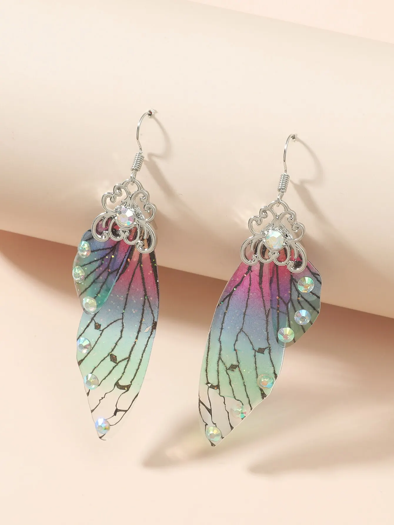 S166d9e3dd51e4e62bf071863cd310868O Trendy Colorful Resin Feather Dangle Earrings for Women Fashion Jewelry Micro Zirconia Cute Simple Earrings Party Gift Mallzona