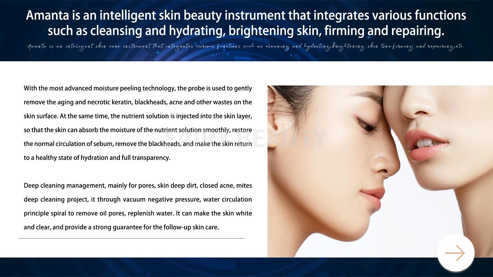 Professionelle 10-in-1-Hydro-Wasserschälmaschine, feuchtigkeitsspendende Hautaufhellung, Straffung, Tiefenreinigung, Diamant-Dermabrasionsmaschine – Detail 5