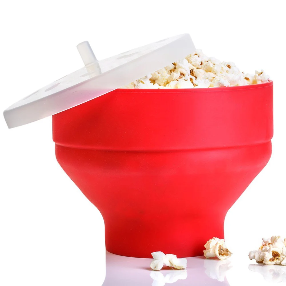 Microwave Popcorn Popper Silicone Popcorn Maker Collapsible Bowl with