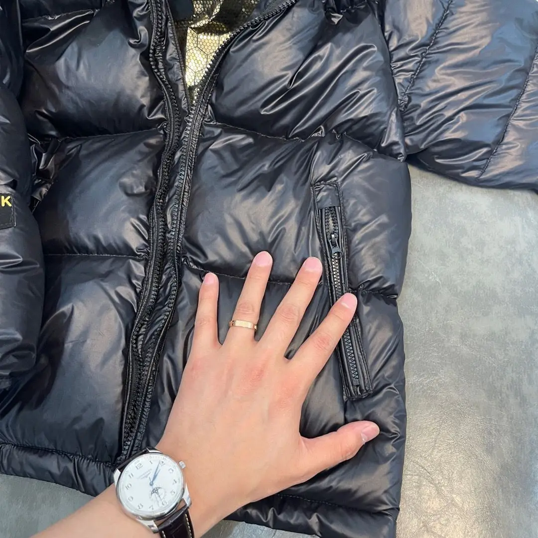 Winter High Quality Teen Boys' Thickened Warm Down Jacket Children Hooded Black White Duck Down Outerwear Letter Print 5-12 Yrs