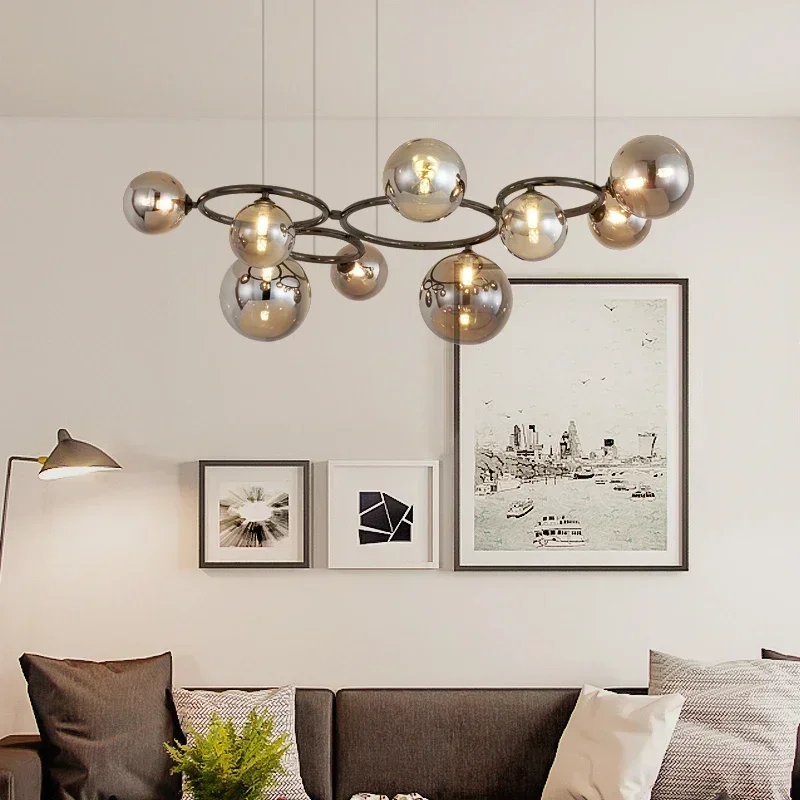 Nordic LED Chandelier Home Decorative Lighting Dining Room Living Room Bedroom Art Chandelier Ceiling Fixed Hanging Lamp E27