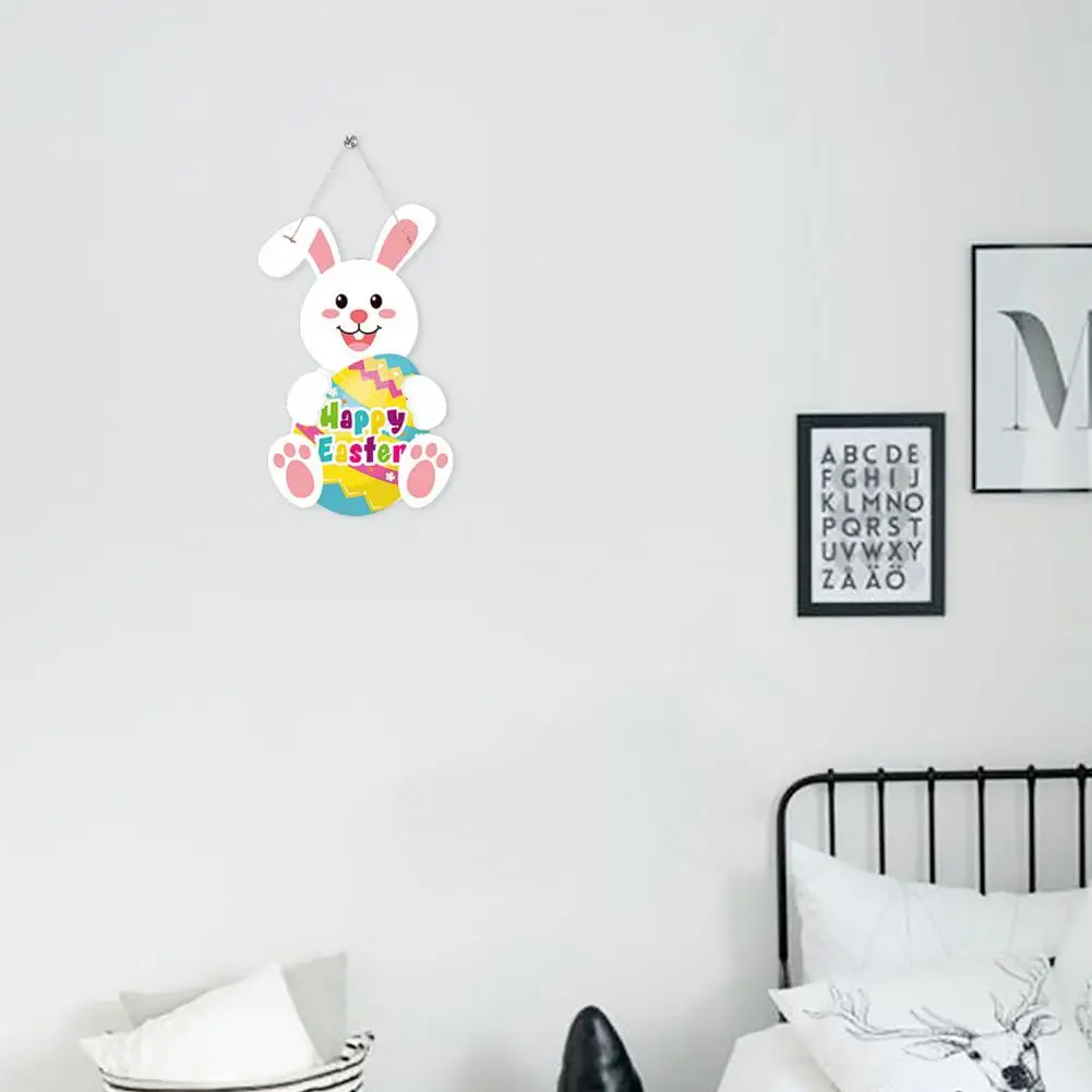 

Front Door Easter Decor Vibrant Gnome/rabbit Easter Door Sign Hanger for Festive Party Decoration Outdoor Patio Gathering Porch