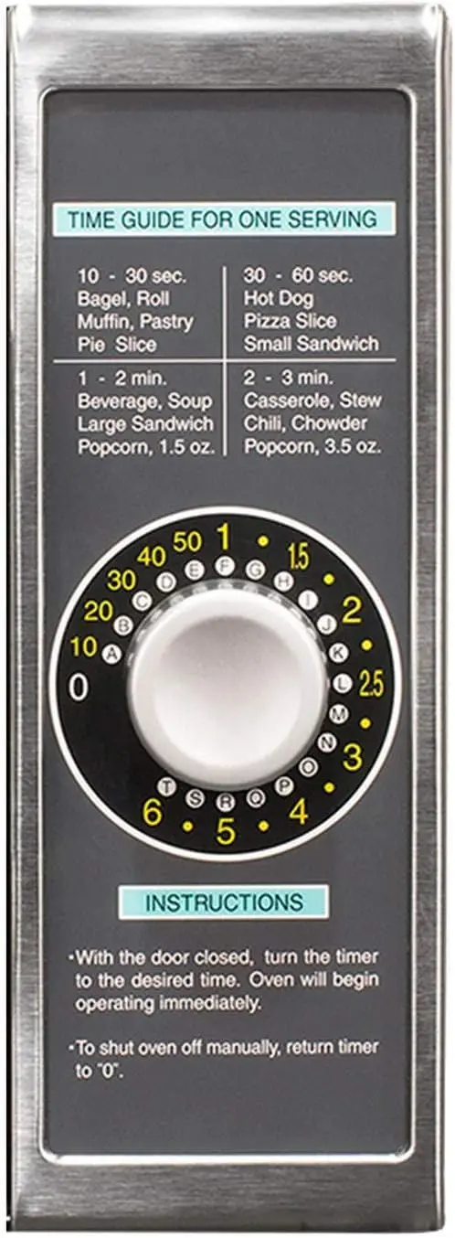 R-21  Medium-Duty Commercial Microwave Oven with Dial Timer, Stainless Steel, 1000-Watts, 120-Volts, One Size 4