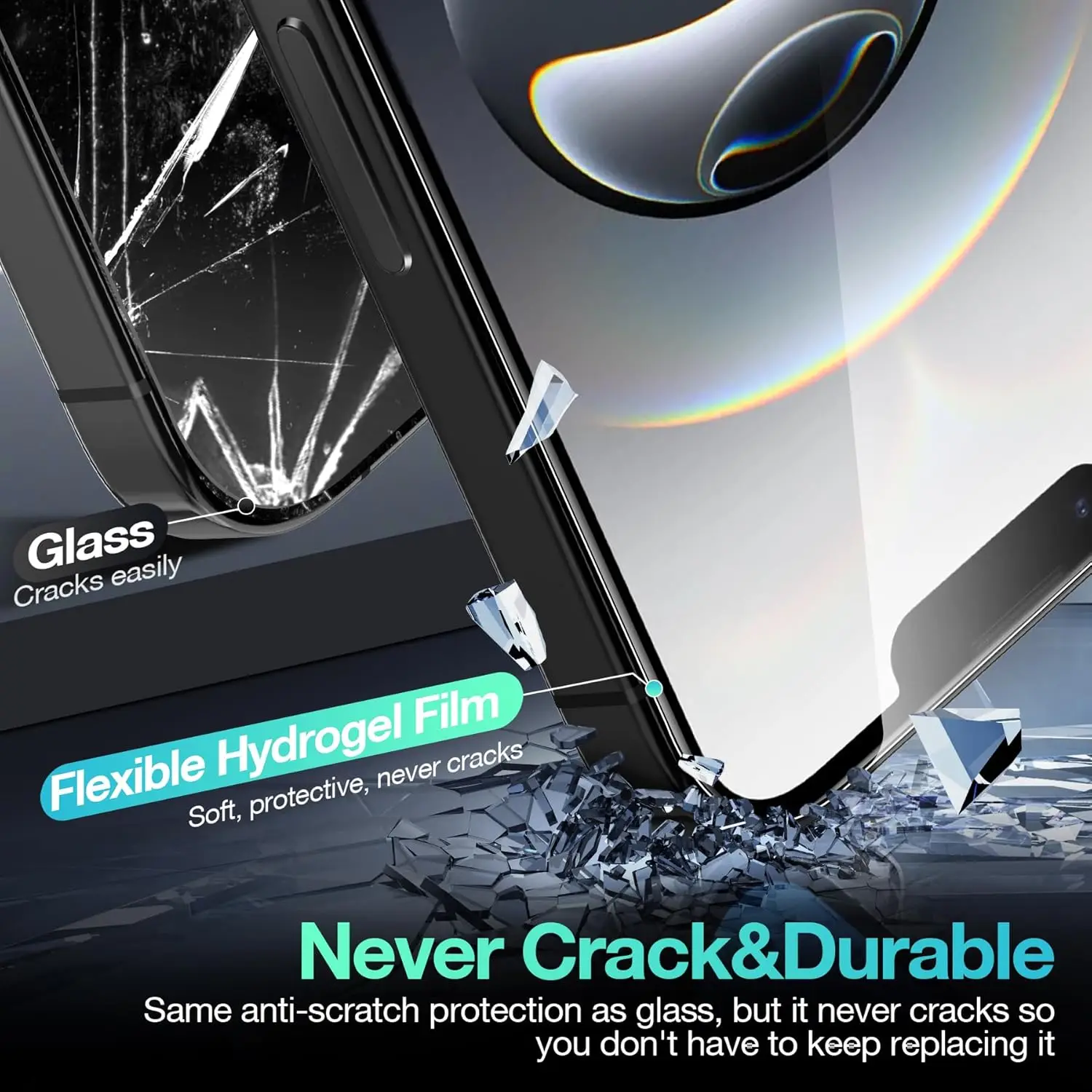2-Pack Anti-Blue Full Coverage Tempered Glass Screen Protector