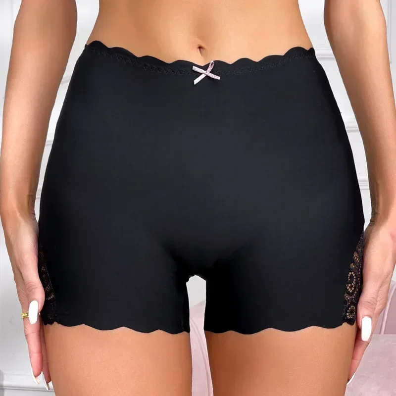 Safety Shorts Safety Pants Women Shorts Underwear 1pcs Lace Edge Soft Seamless Safety Short Pants Summer Under Skirt Modal Ice Silk Breathable