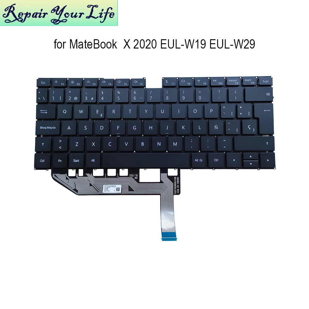 

BE French Spanish keyboard for Huawei Matebook X 2020 EUL-W19P EUL-W19 EUL-W29 W29P 2020 SP/ES Spain fit Latin laptop keyboards