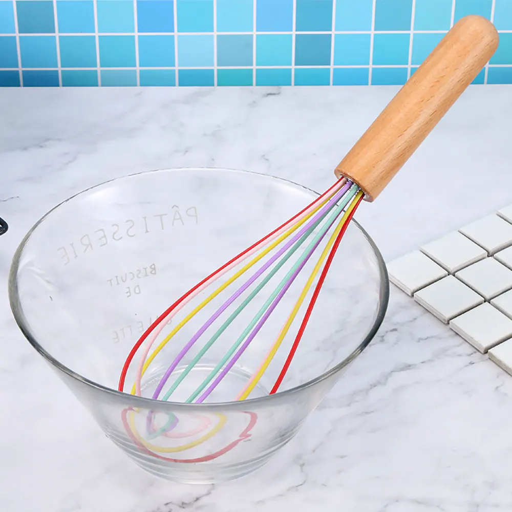 Silicone Egg Beater Manual Whisk Cream Mixer Stirring Tool