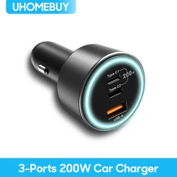 UHOMEBUY 200W High - Speed USB Type C Car Charger - 100W Car Charger