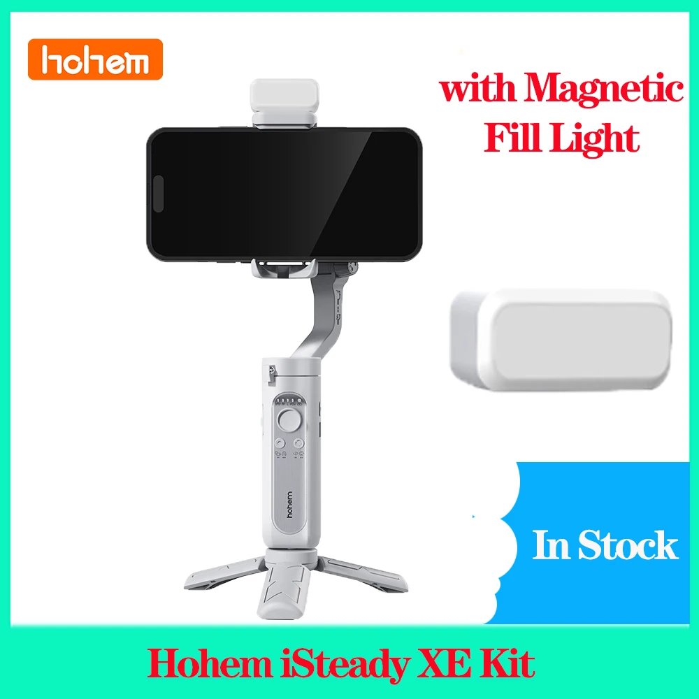 Hohem Istady Xe Kit Stabilizzatore Cardanico A 3 Assi Stabilizzatore Portatile Portatile Telefono Selfie Stick Treppiede Con Luce Di Riempimento Magne