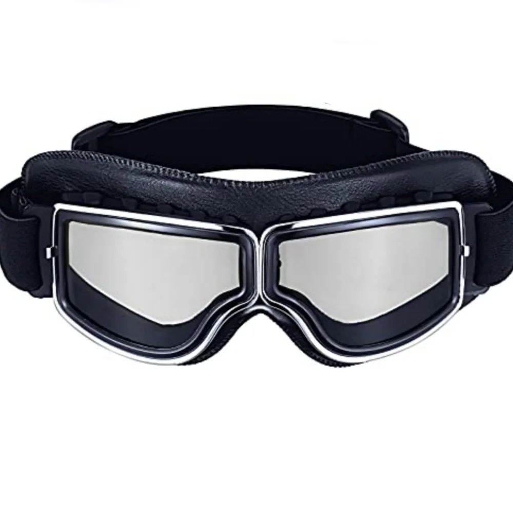 Windproof Motorcycle Helmet Glasses Leather Safety Protective Anti-glare Goggles Motocross Cross-country Steampunk motorcycle goggles