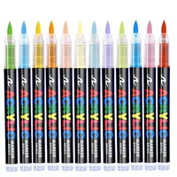 1Pc Colors Acrylic Paint Pens Markers Brush Tip Paint Markers For Rock Painting Wood Canvas Stone, Glass Christmas DIY Crafts 2