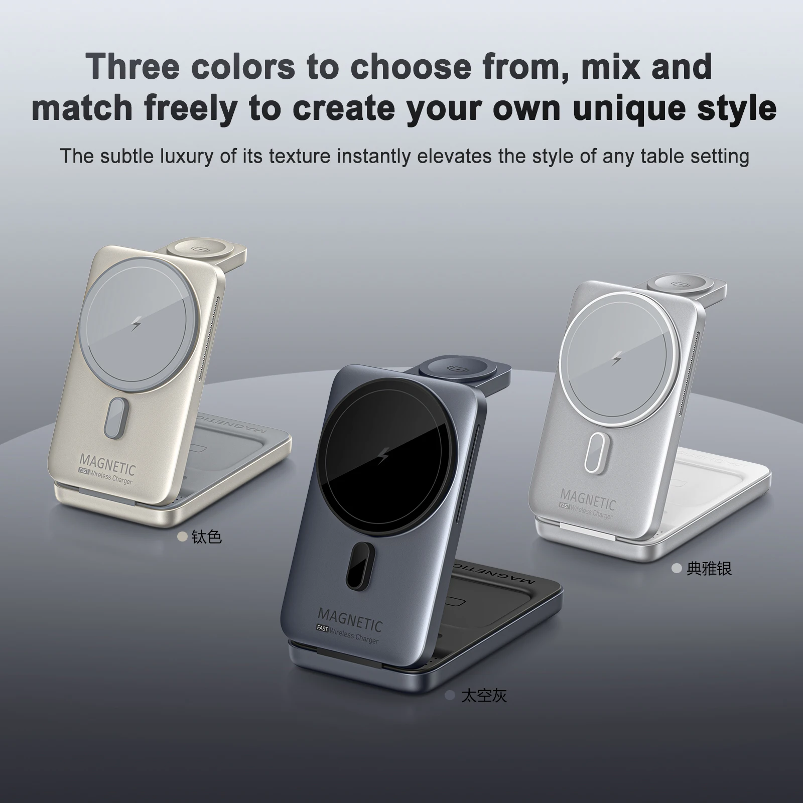 3 in 1 Magnetic Wireless Charger Station Stand for iPhone 17~12 Pro Max Apple Watch 11/10/9/8/7/6 Airpods Pro 3/2 Fast Charging