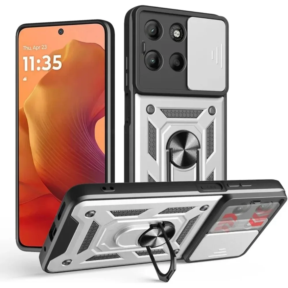 Mingle Armor Slide Lens Protective Case with Magnetic Metal Ring and Anti-Drop Design