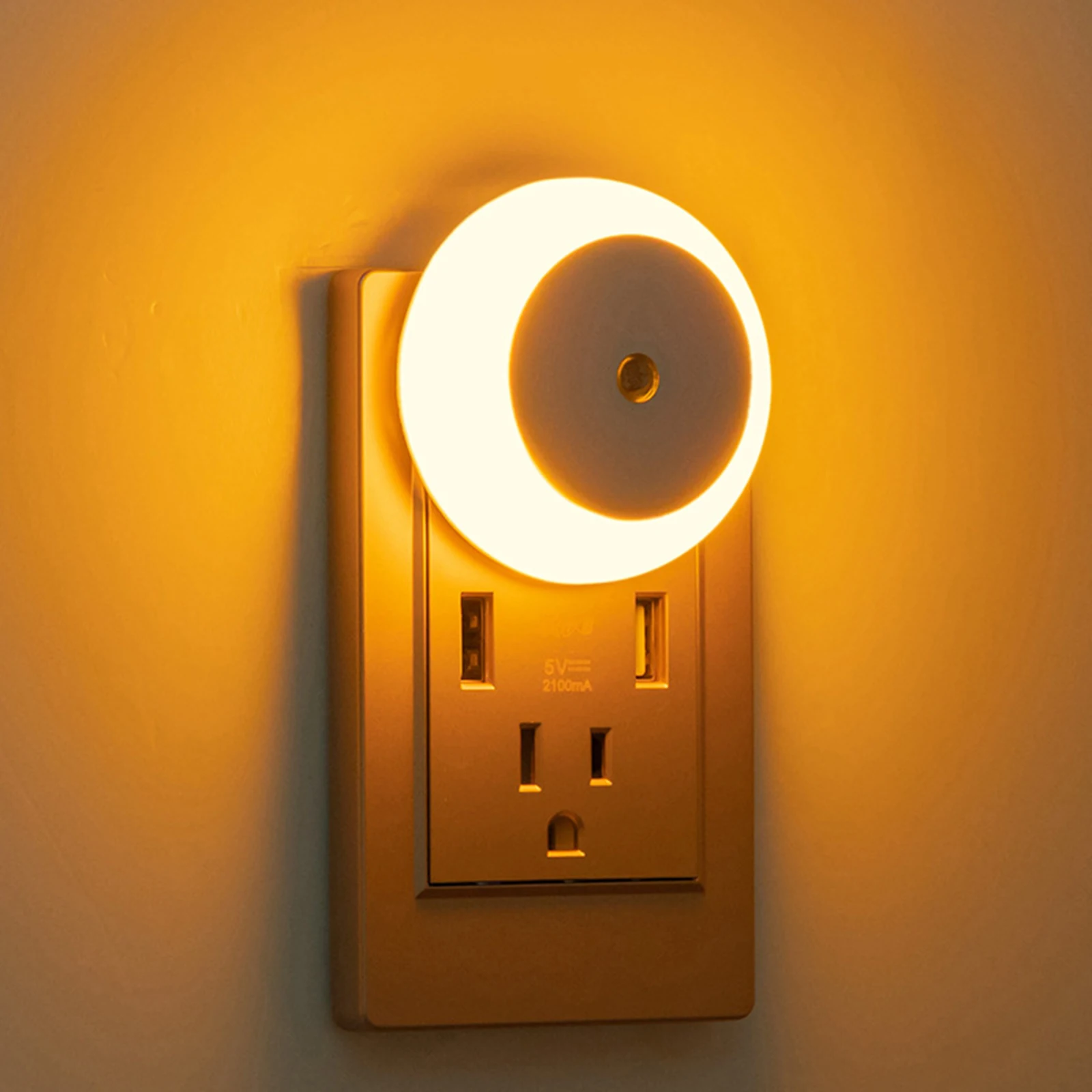 Sensor bedside lamp wall lamp eye Plug in Night light intelligent light control care energy-saving lamps Home night
